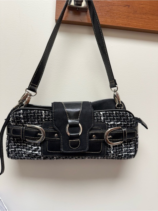 Handbags - Worthington VTG Black & White Tweed Shoulder Bag - Stylish Women’s Handbag EUC